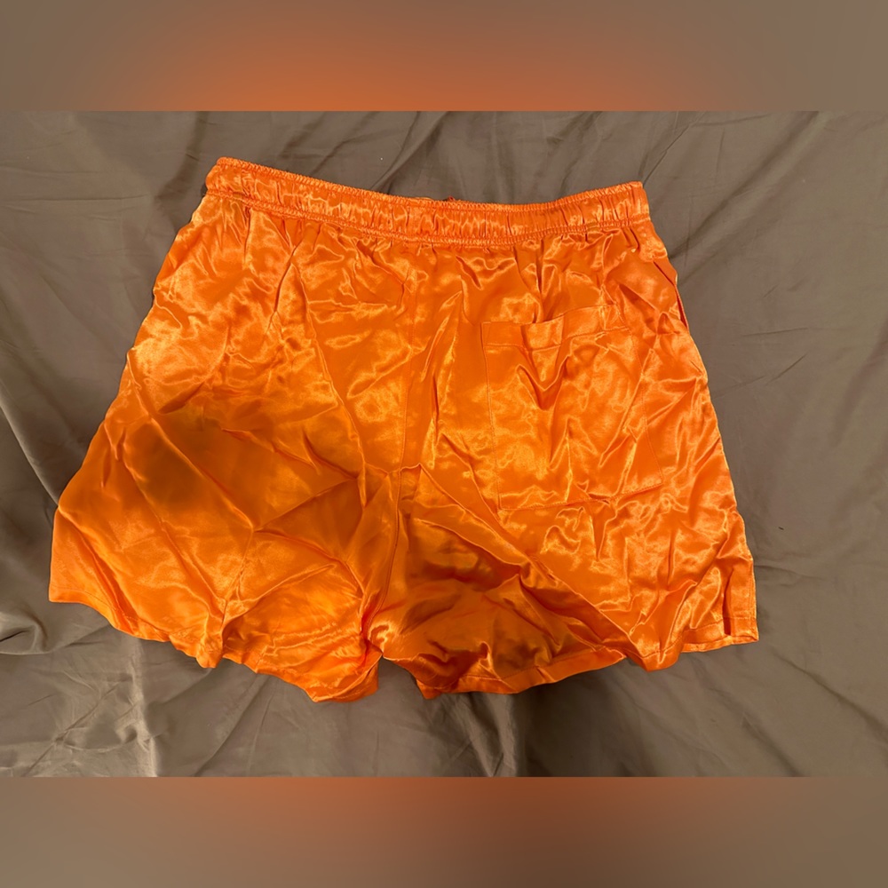 Orange Silky Shorts